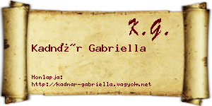 Kadnár Gabriella névjegykártya