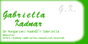 gabriella kadnar business card